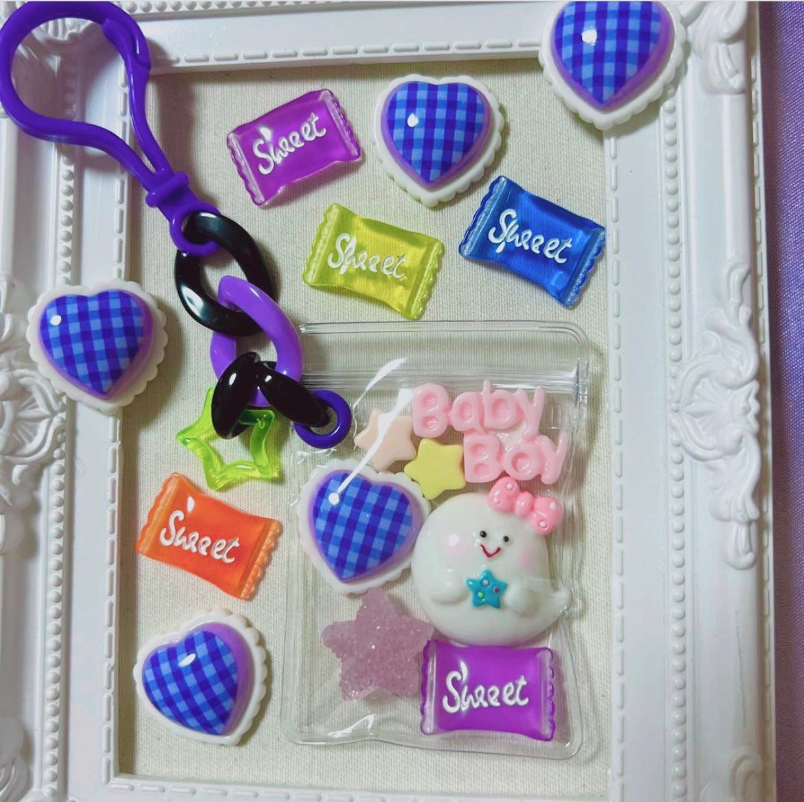 No.228A 50個セット キャンディバッグ キーホルダー ガチャ詰めポーチ ワークショップ 材料