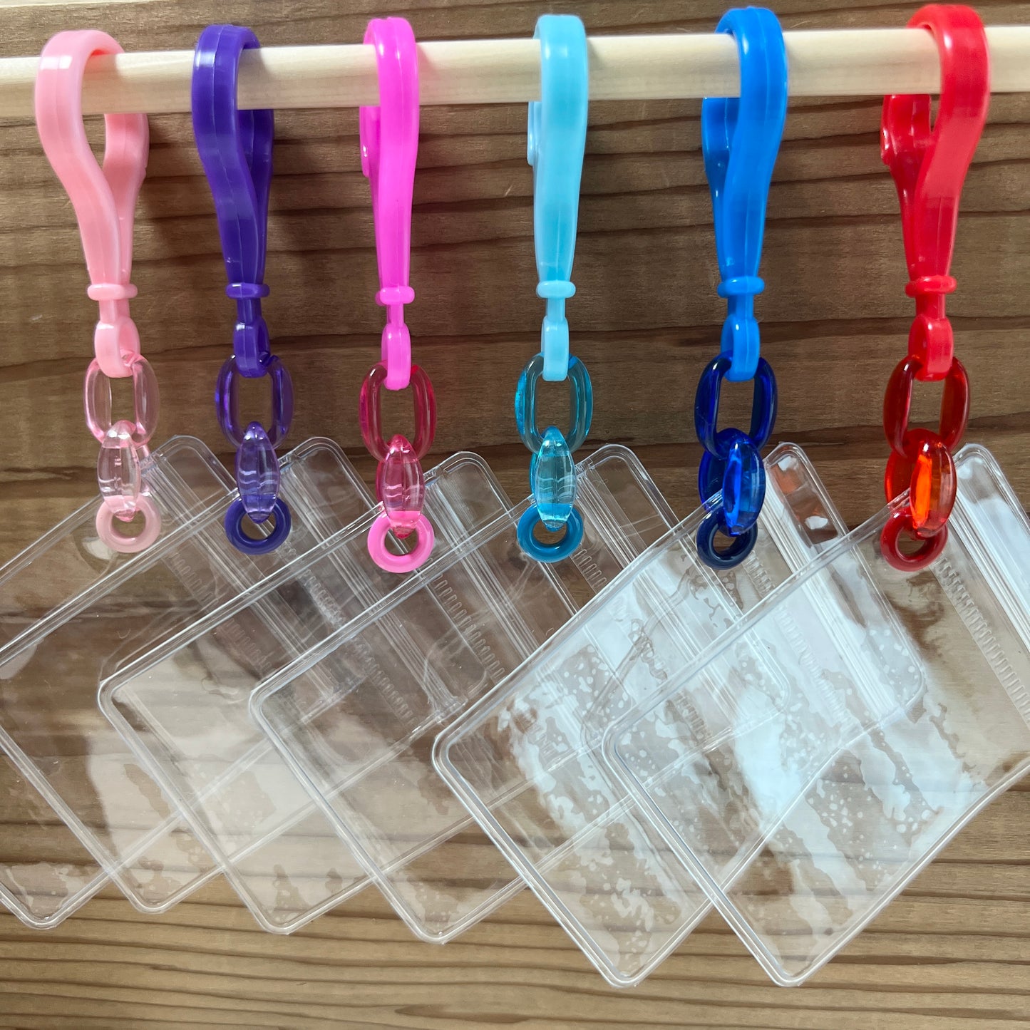 NO.213B キャンディバッグキーホルダーセット クリア 濃い色 2連チェーン