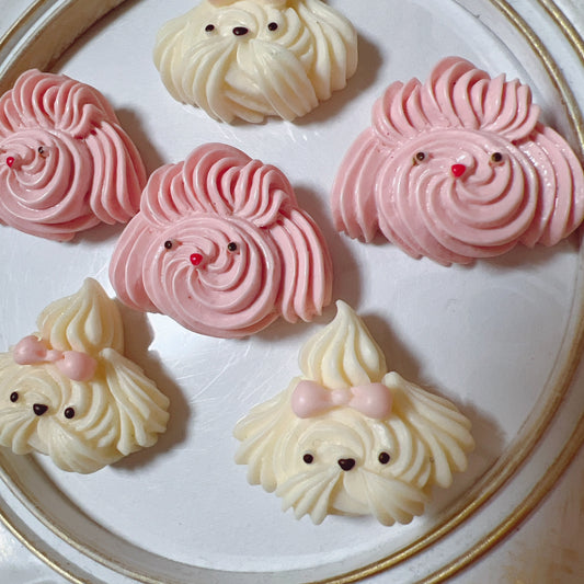 デコパーツ ホイップわんちゃん 6個セット