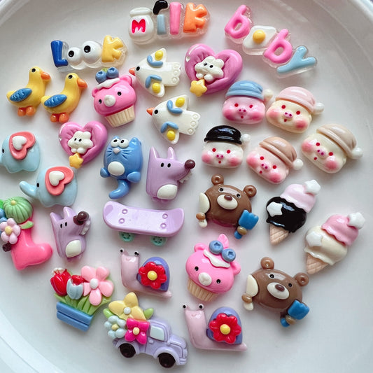 デコパーツ|P-196 小さめなパーツが多めなセット