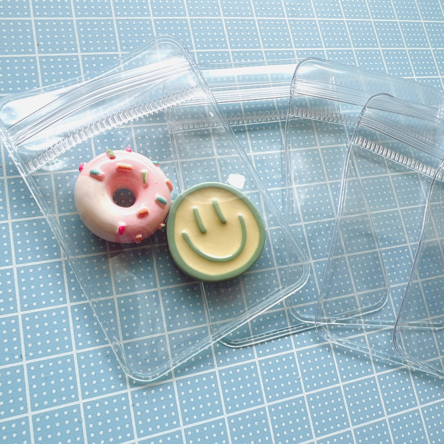 キャンディバッグ キーホルダー カラー ハトメ付き 袋 6×8cm 100枚セット ビニール