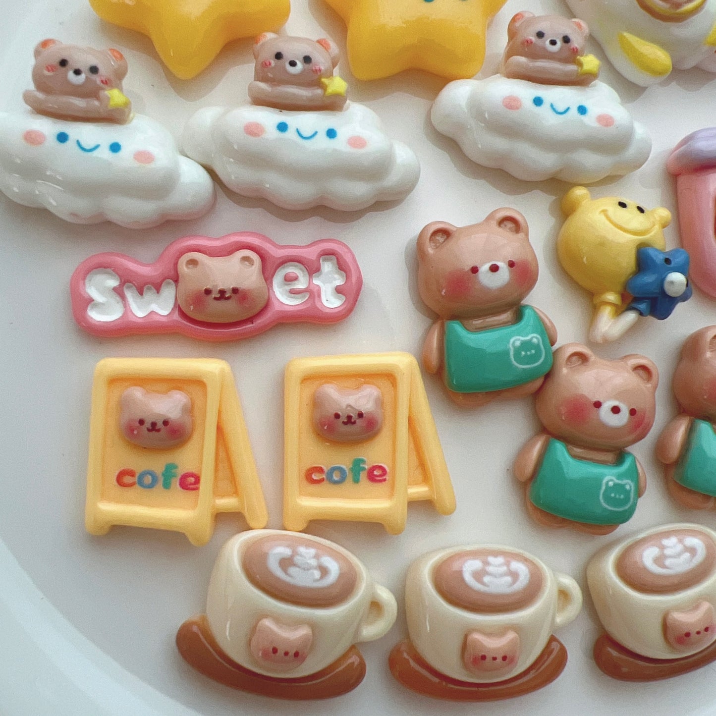 デコパーツ|P-189 くまちゃんミックス お菓子 スイーツ