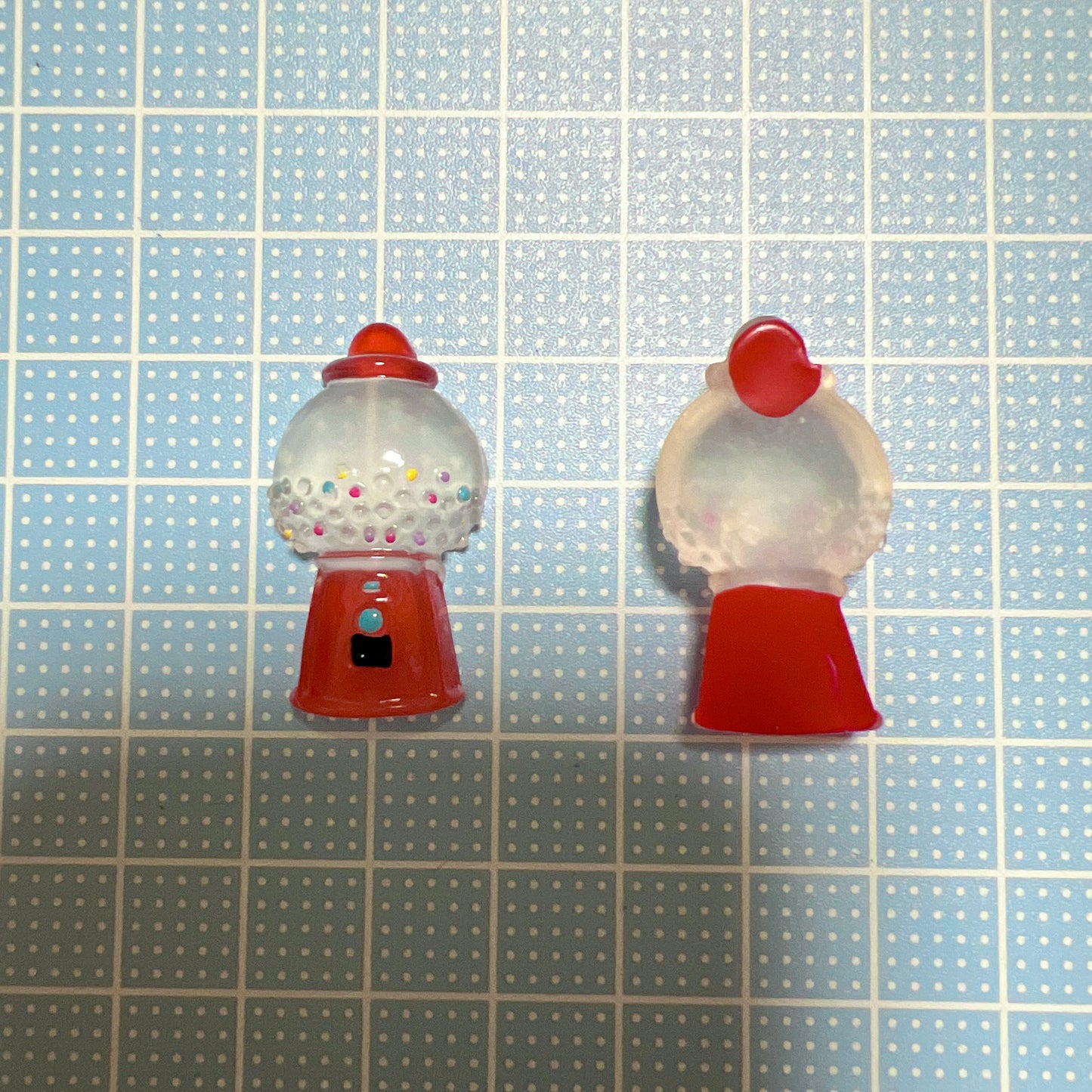 デコパーツ ガチャガチャ ガムマシーン 赤 4個セット