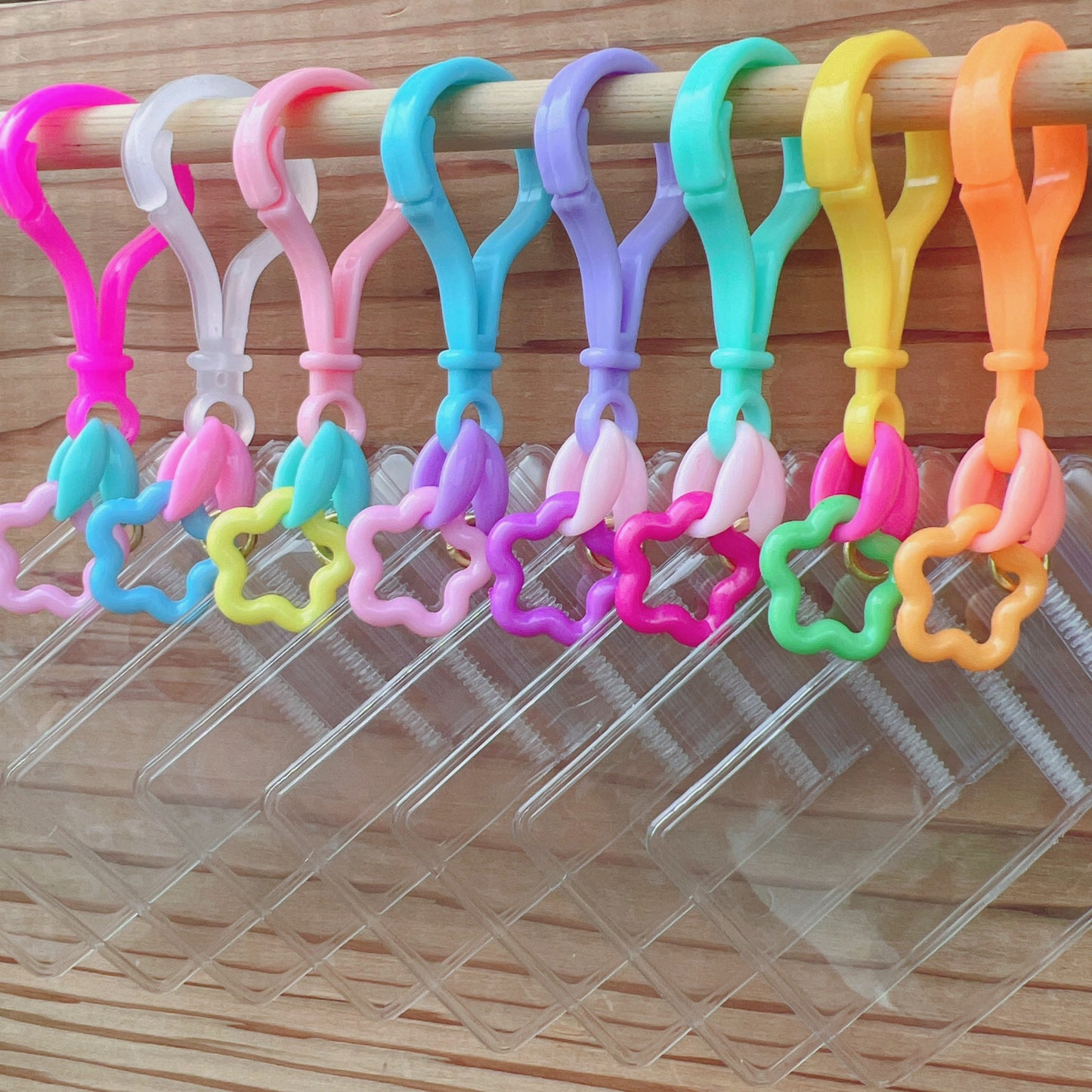 No.219B 16個 キャンディバッグ キーホルダー お花 チャーム付き