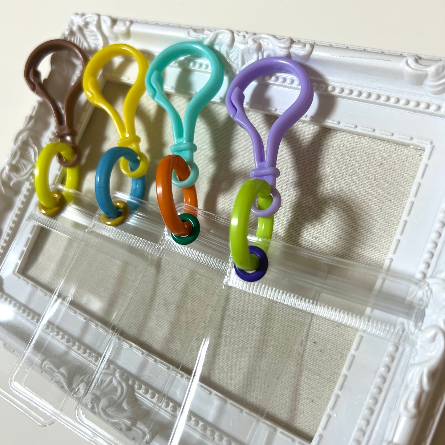 NO. 128B 50個 キャンディバッグ キーホルダー おまかせ まるチェーンセット カラー ランダム