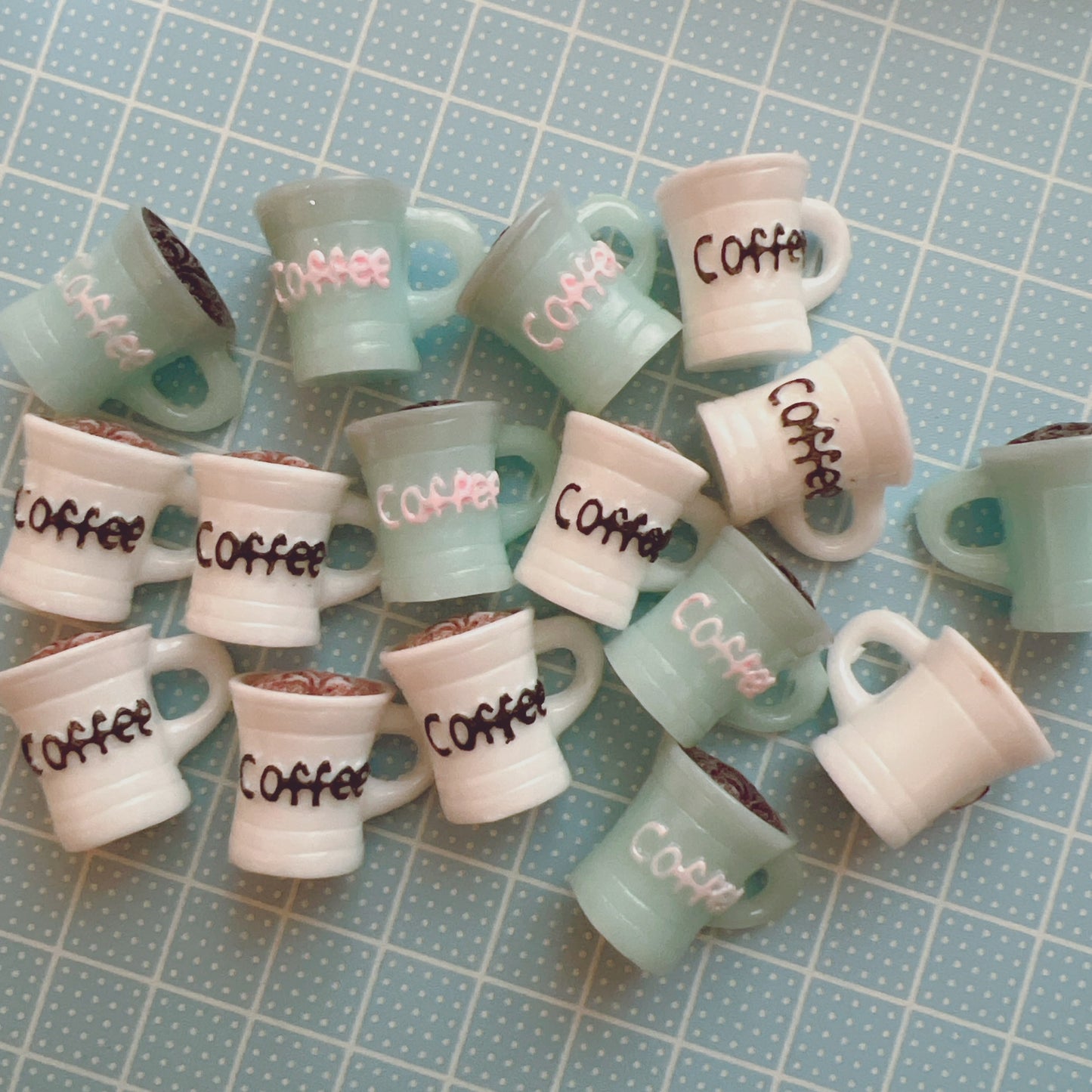 デコパーツ ハート柄 コーヒーカップ 8個セット