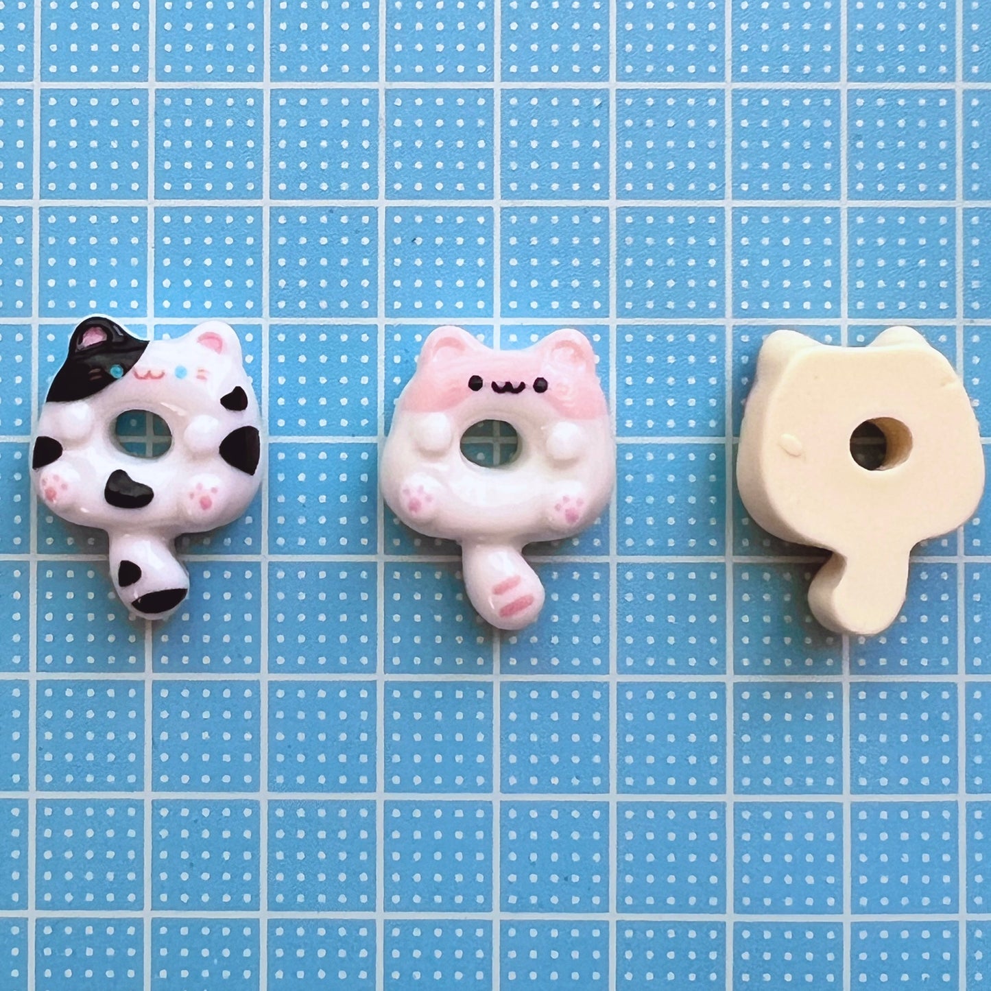 デコパーツ|猫ちゃんドーナツ 6個セット