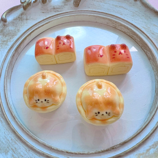 デコパーツ|猫ちゃんパン 4個セット