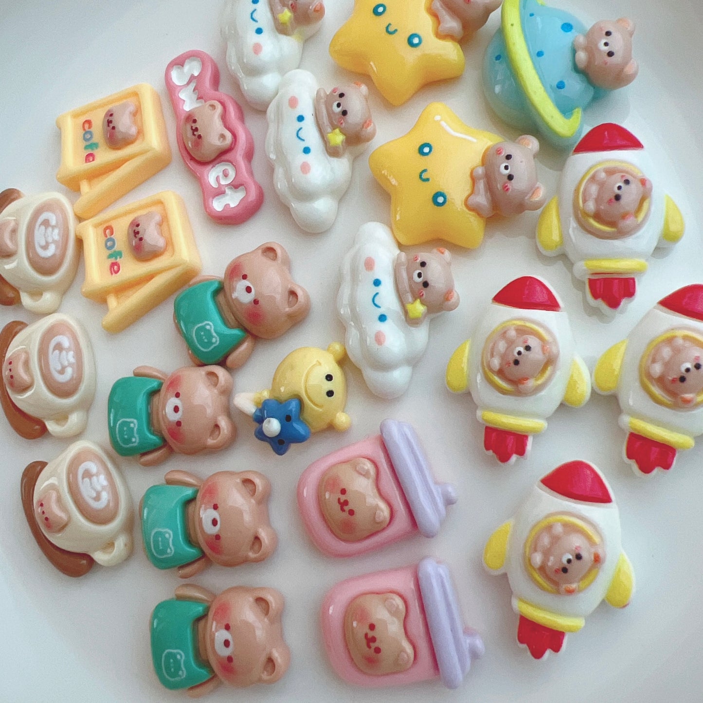 デコパーツ|P-189 くまちゃんミックス お菓子 スイーツ