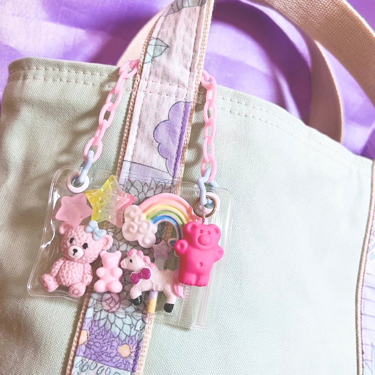 シャカシャカバッグキーホルダー ⑬ キャンディバッグ バッグタイプ ゆめかわ 星