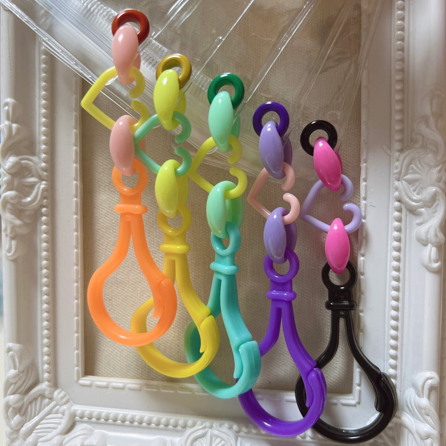 No.195B 20個セット キャンディバッグ キーホルダー ハート パステル