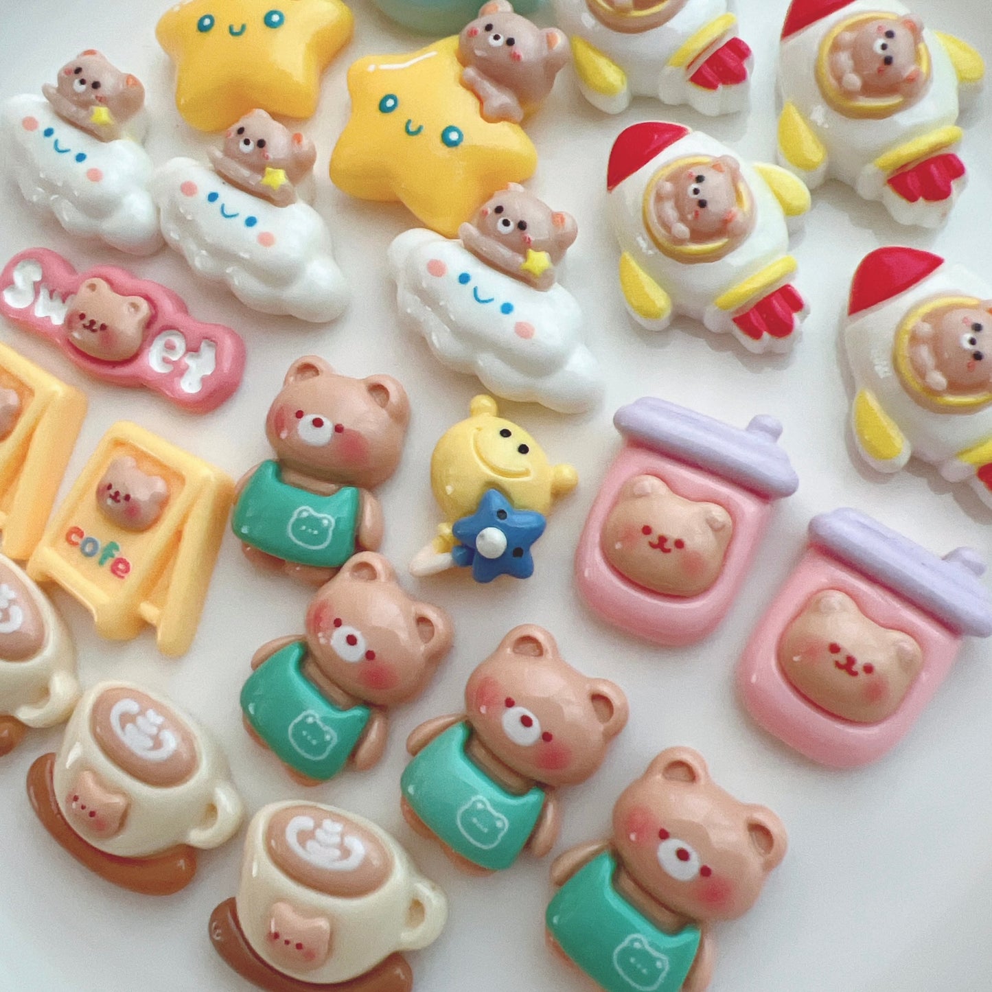 デコパーツ|P-189 くまちゃんミックス お菓子 スイーツ