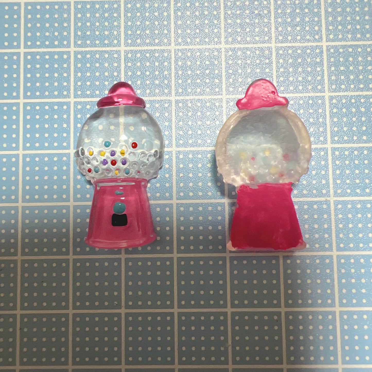 デコパーツ ガチャガチャ ガムマシーン ピンク 4個セット