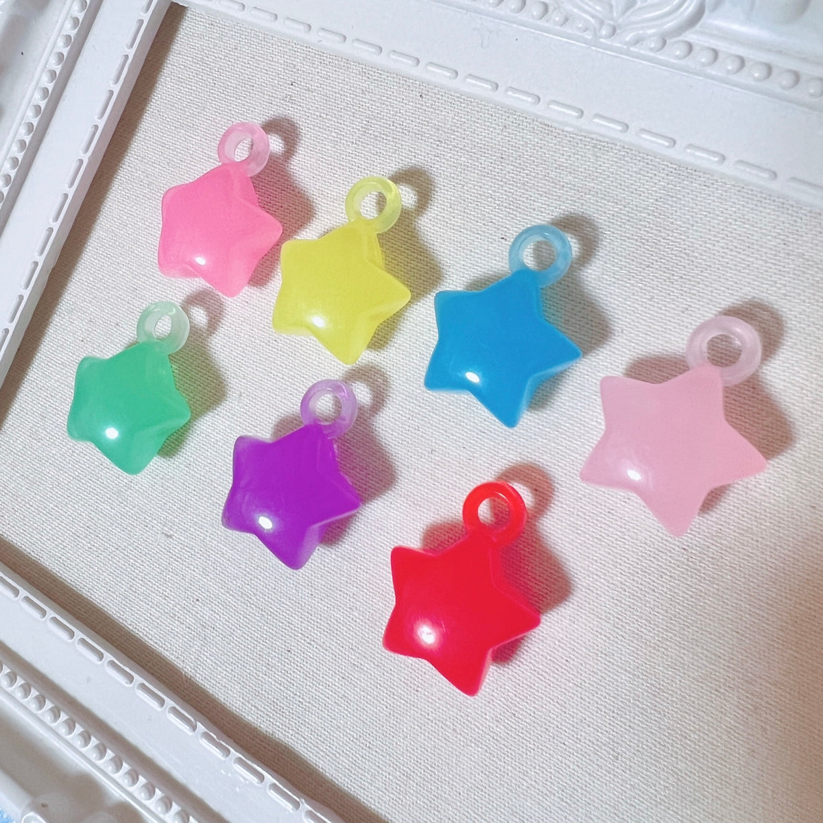 キャンディバッグ キーホルダー ぷっくり星チャーム付き 12個セット No.261 ハンドメイド