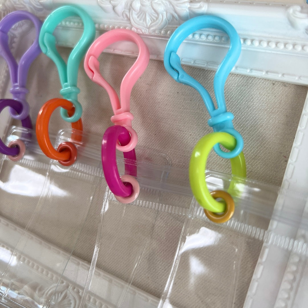 NO. 128B 50個 キャンディバッグ キーホルダー おまかせ まるチェーンセット カラー ランダム