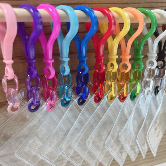 NO.213B キャンディバッグキーホルダーセット クリア 濃い色 2連チェーン