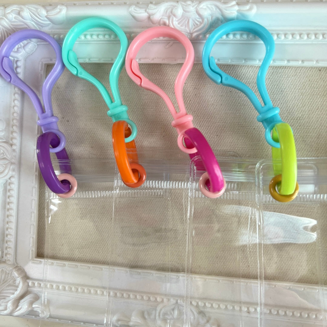 NO. 128B 50個 キャンディバッグ キーホルダー おまかせ まるチェーンセット カラー ランダム