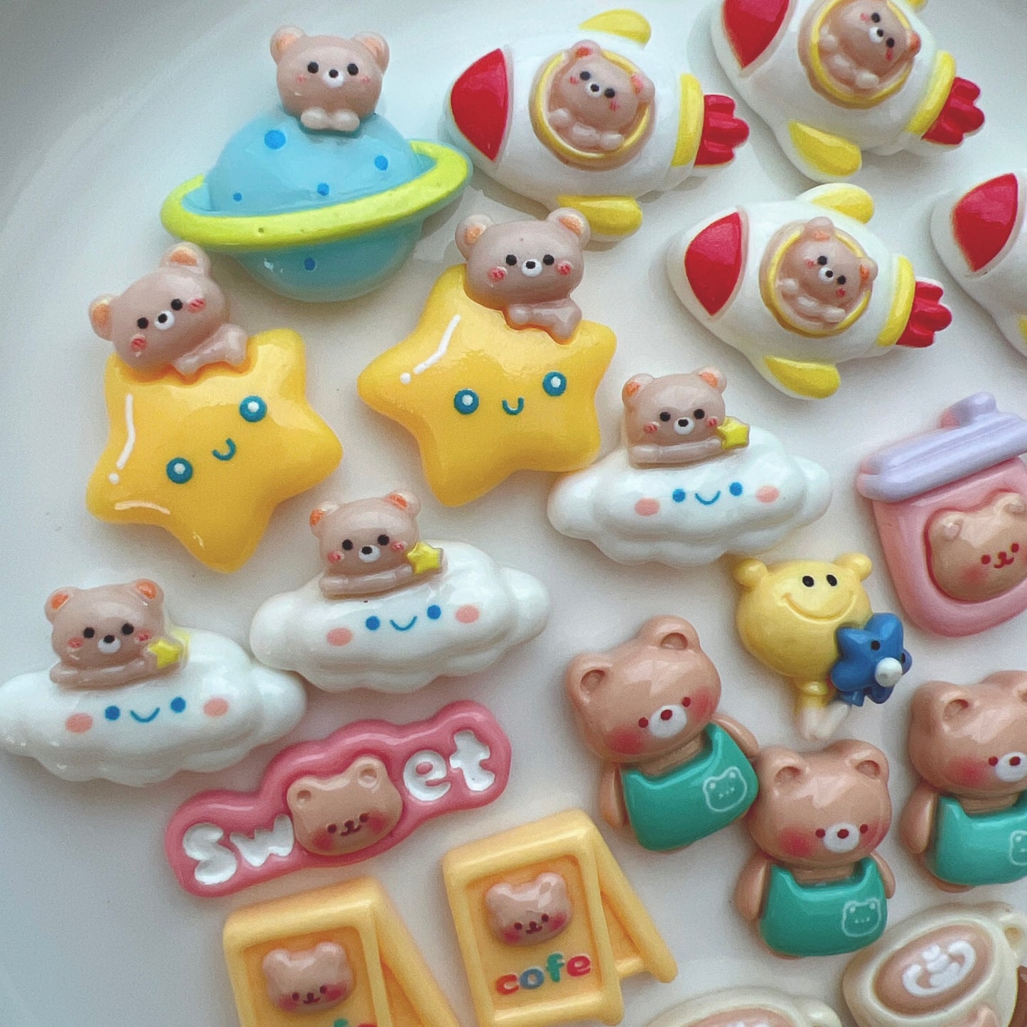 デコパーツ|P-189 くまちゃんミックス お菓子 スイーツ