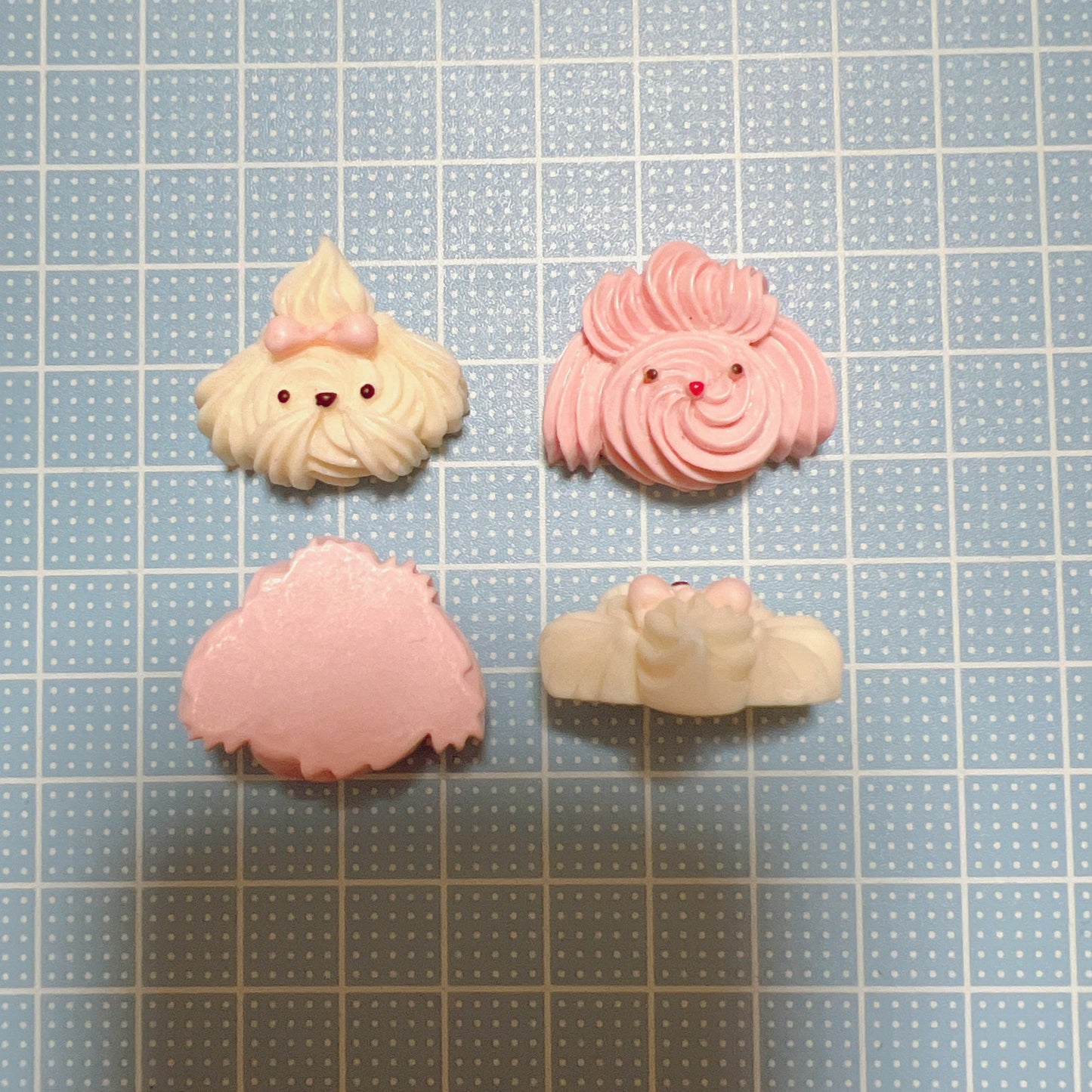 デコパーツ ホイップわんちゃん 6個セット