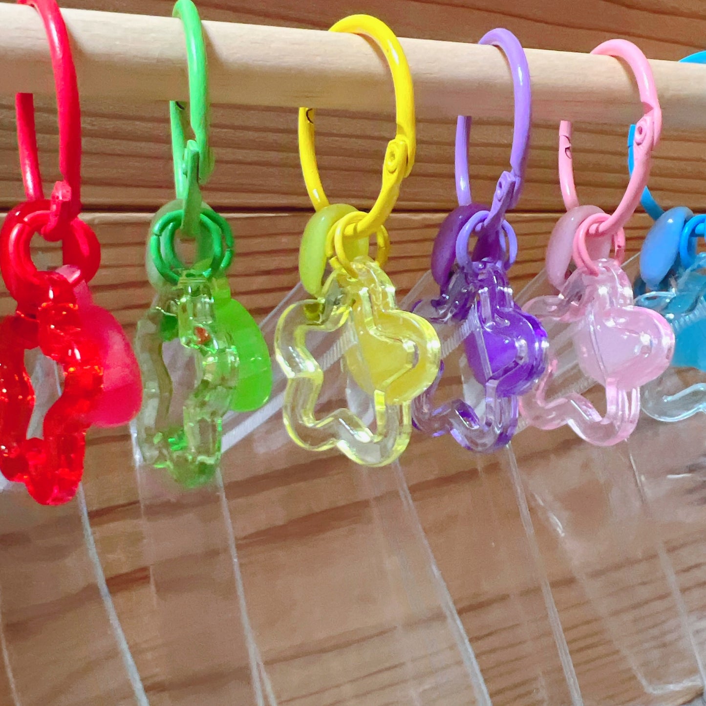 NO.243A キャンディバッグ キーリング キーホルダー 星チャーム付き