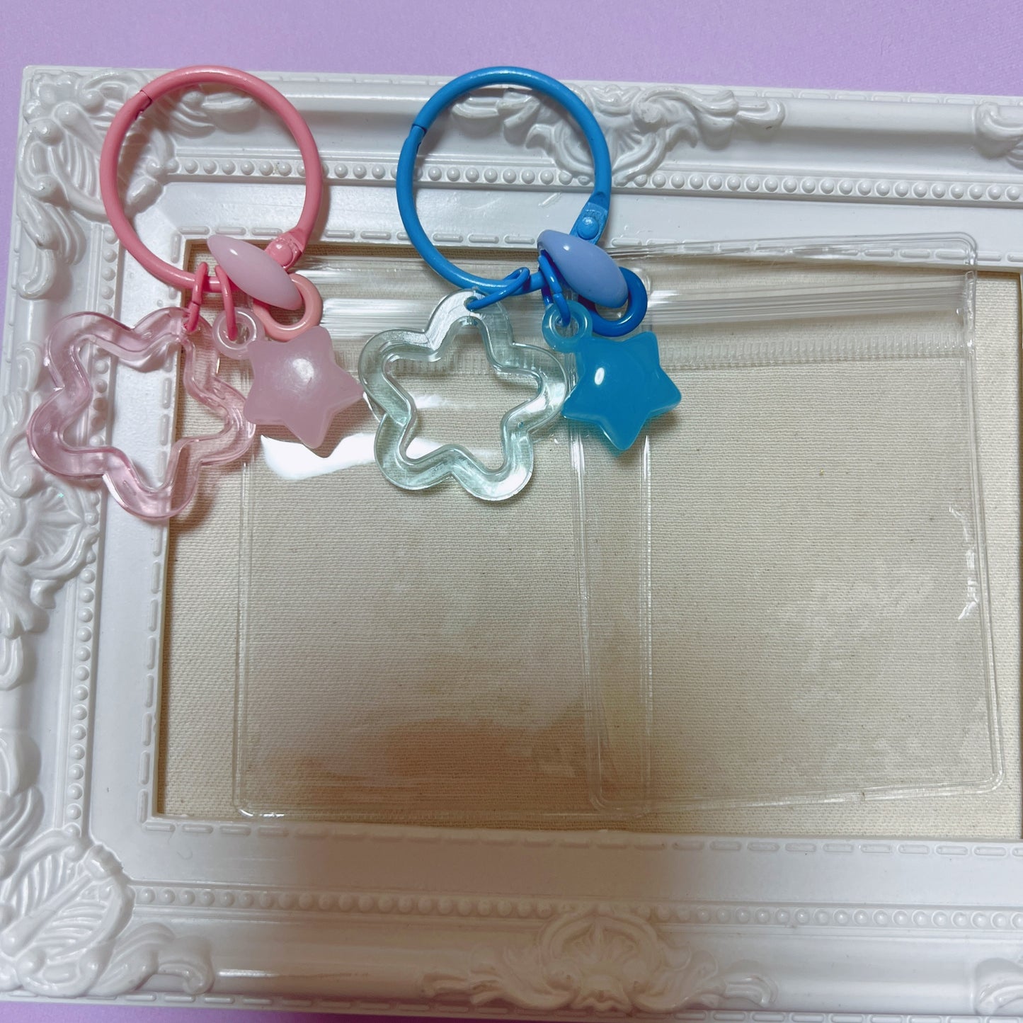 NO.243A キャンディバッグ キーリング キーホルダー 星チャーム付き