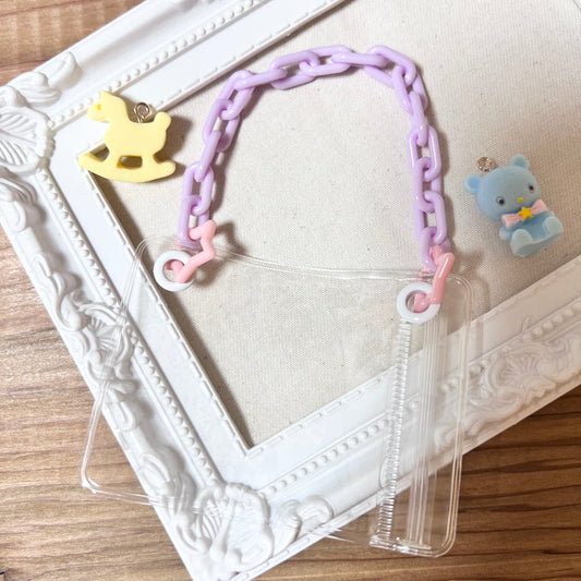 シャカシャカバッグキーホルダー ② キャンディバッグ パステルカラー ゆめかわ 星