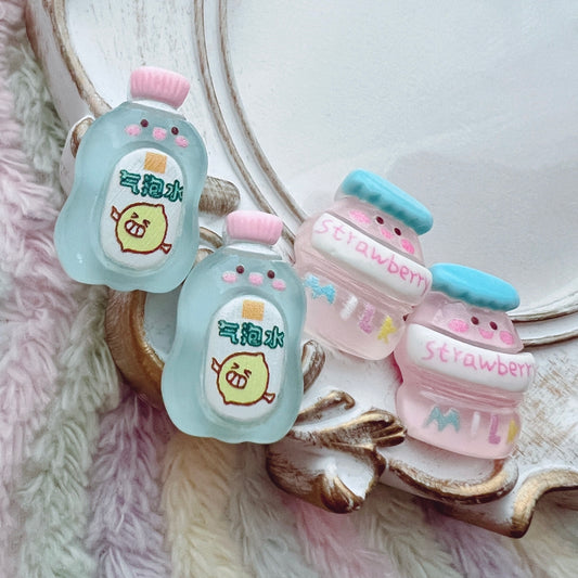 デコパーツ┊︎ レモン炭酸 いちごミルク ドリンク 4個セット