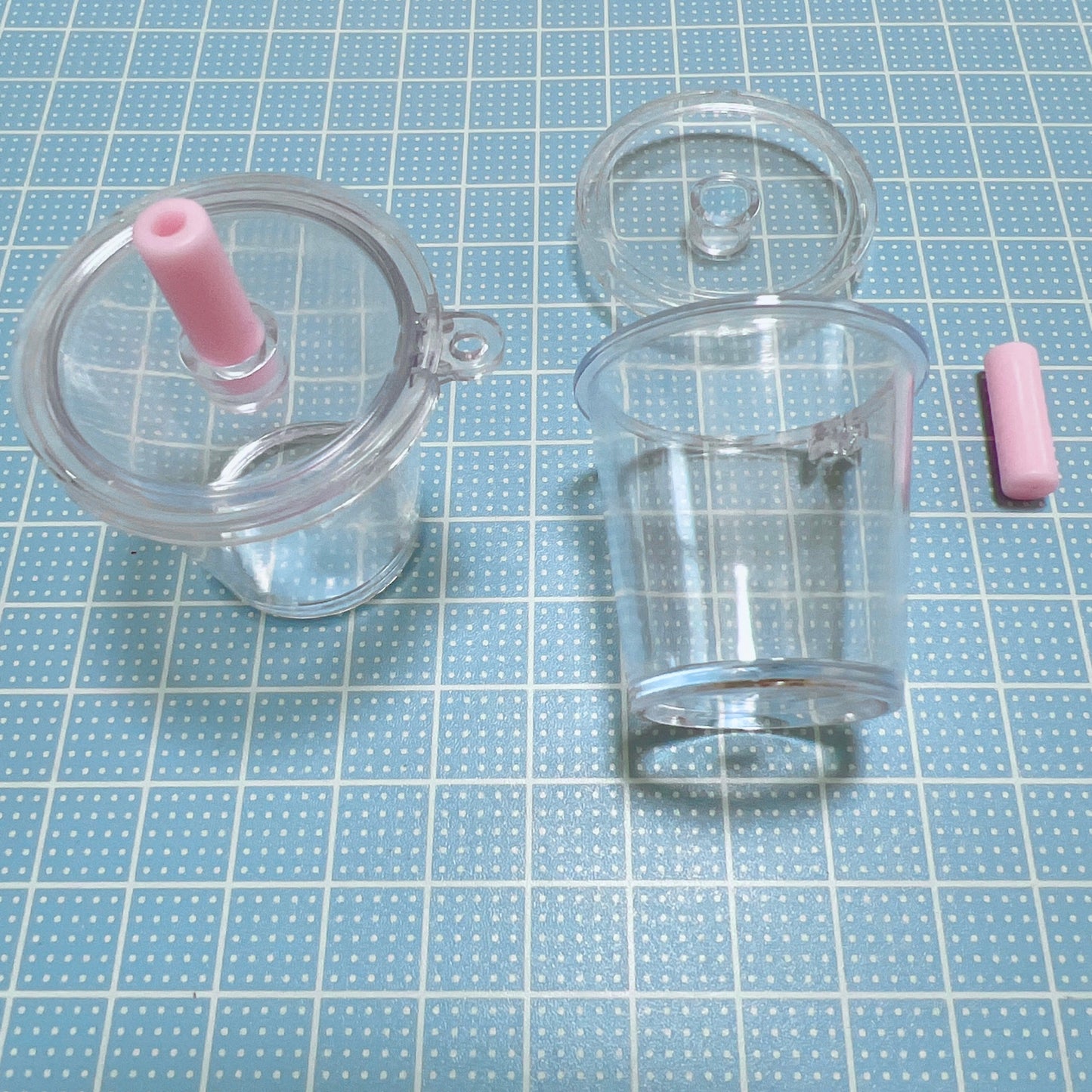 ストロー付きカップチャーム 30個セット プラカップ キーホルダー ワークショップにもオススメです♡