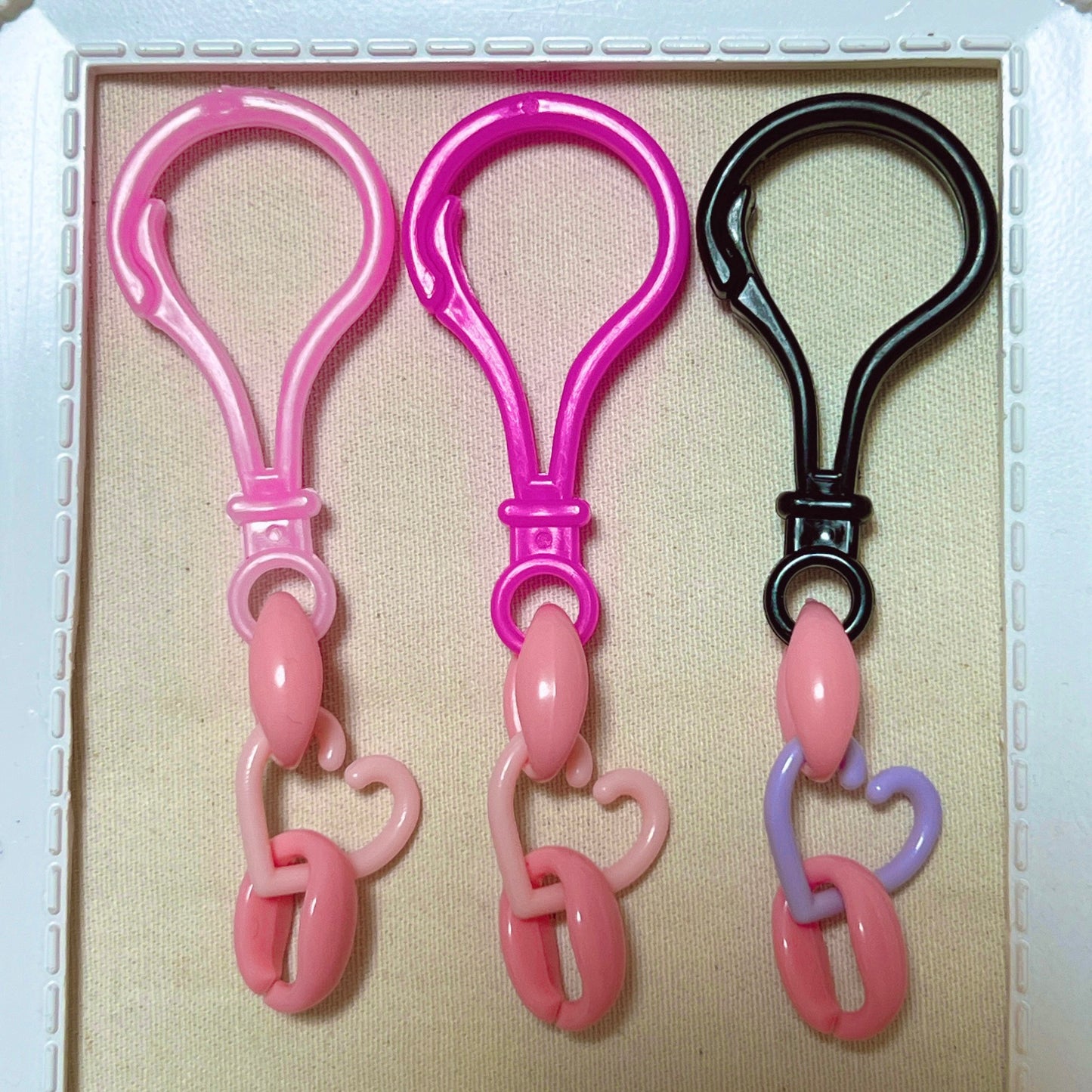 No.195A 20個セット キャンディバッグ キーホルダー ハート パステル