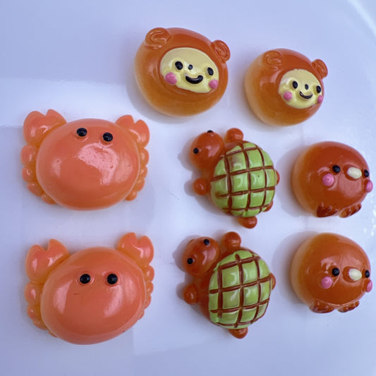 デコパーツ 動物パン 8個セット