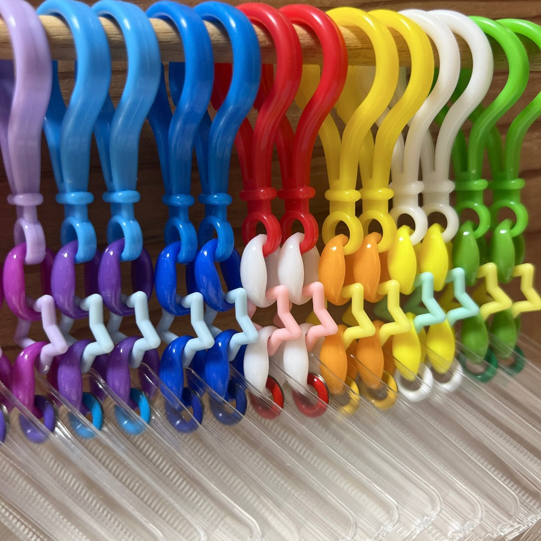 NO.115A 180個セット キャンディバッグ キーホルダー 星 カラフル ビビットカラー