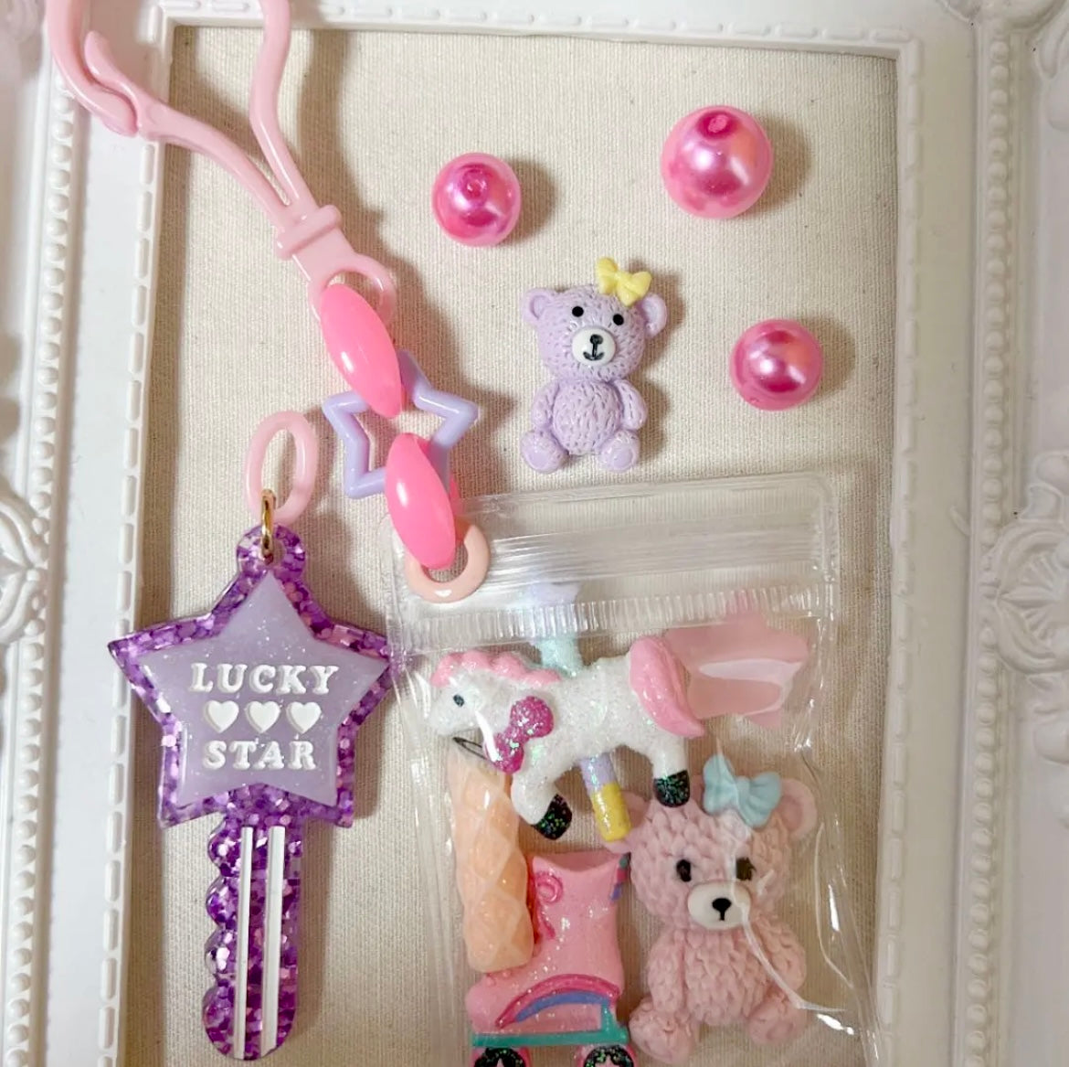 NO.183B 50個 キャンディバッグ キーホルダー 星 ゆめかわ