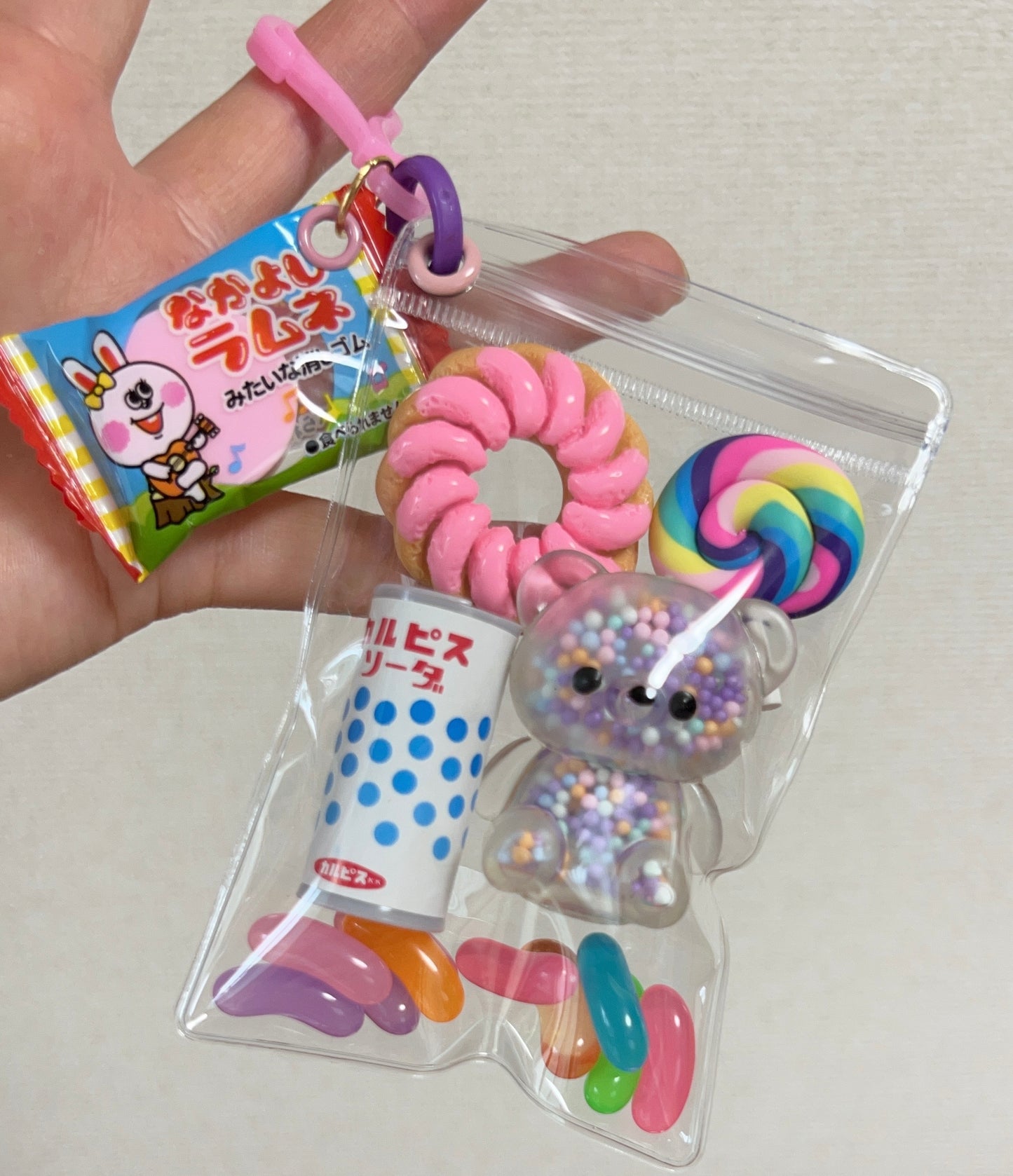 NO.182D キャンディバッグ キーホルダー セット まるチェーン カラフル
