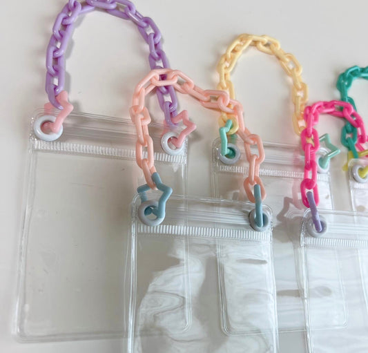 シャカシャカバッグキーホルダー ⑧ キャンディバッグ ゆめかわ 星 ガチャ詰めポーチ