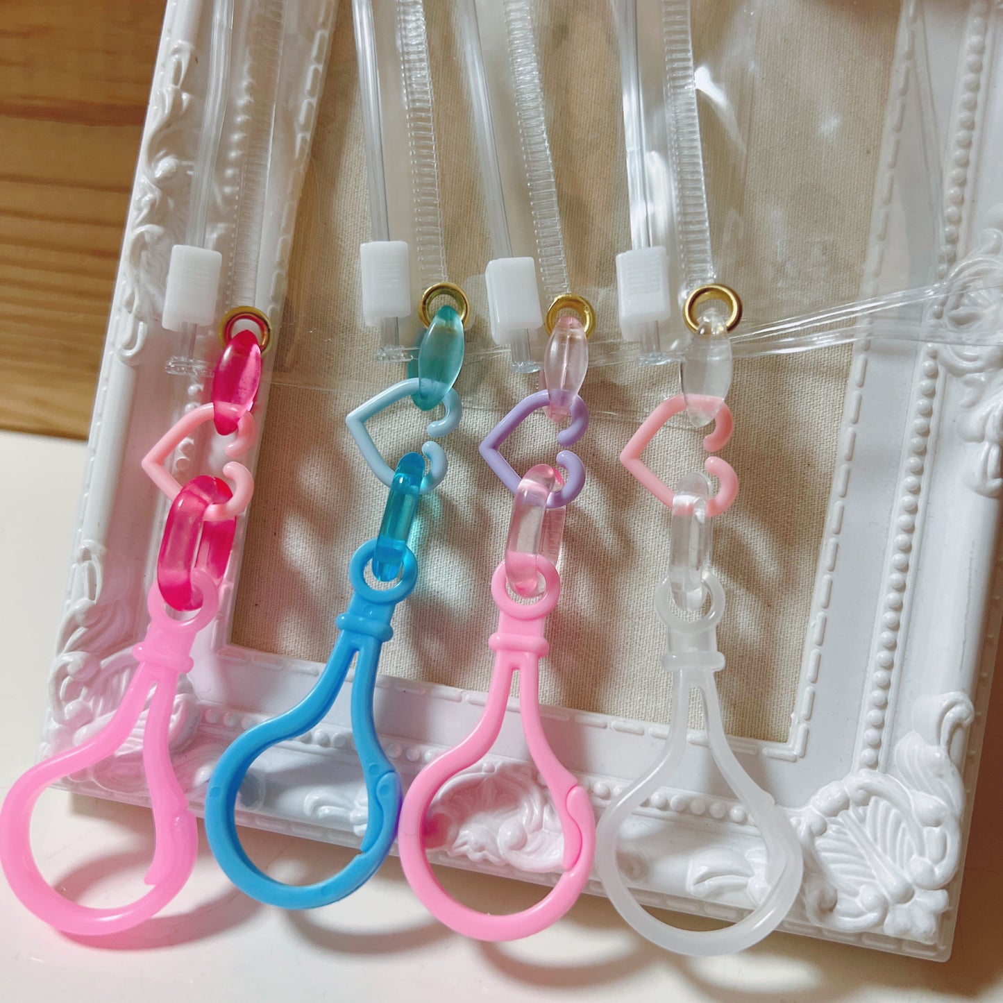 NO. 257 40個セット キャンディバッグキーホルダー 星 ハート 8×8cm