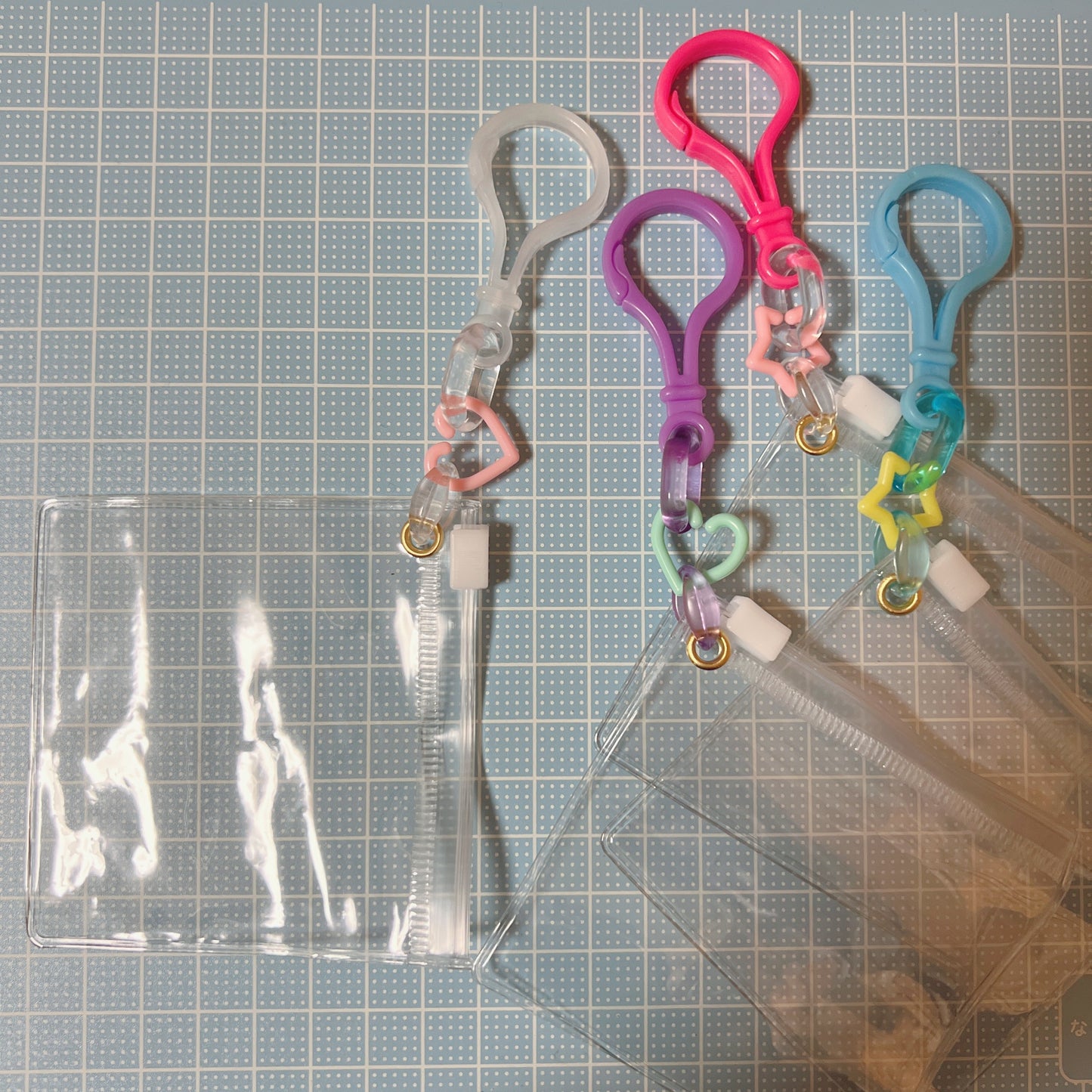 NO. 257 40個セット キャンディバッグキーホルダー 星 ハート 8×8cm