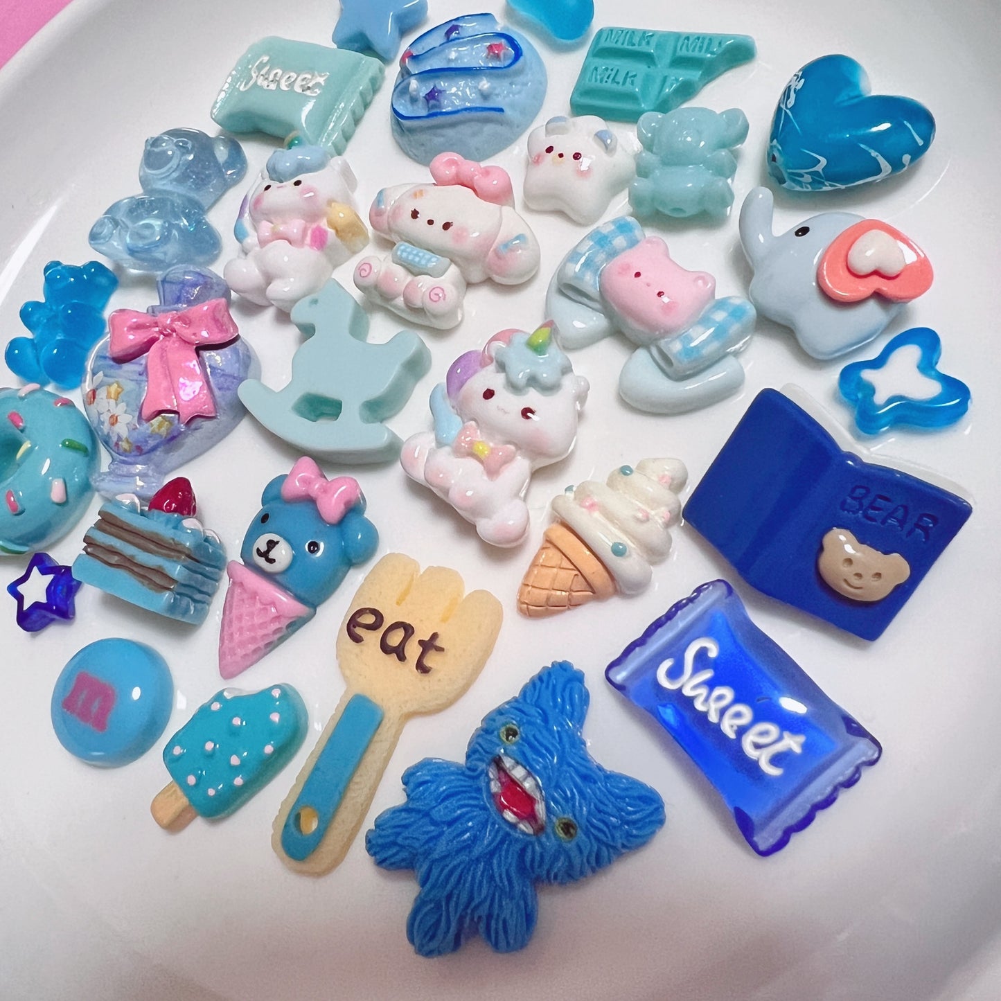 デコパーツ｜P-199 水色 青