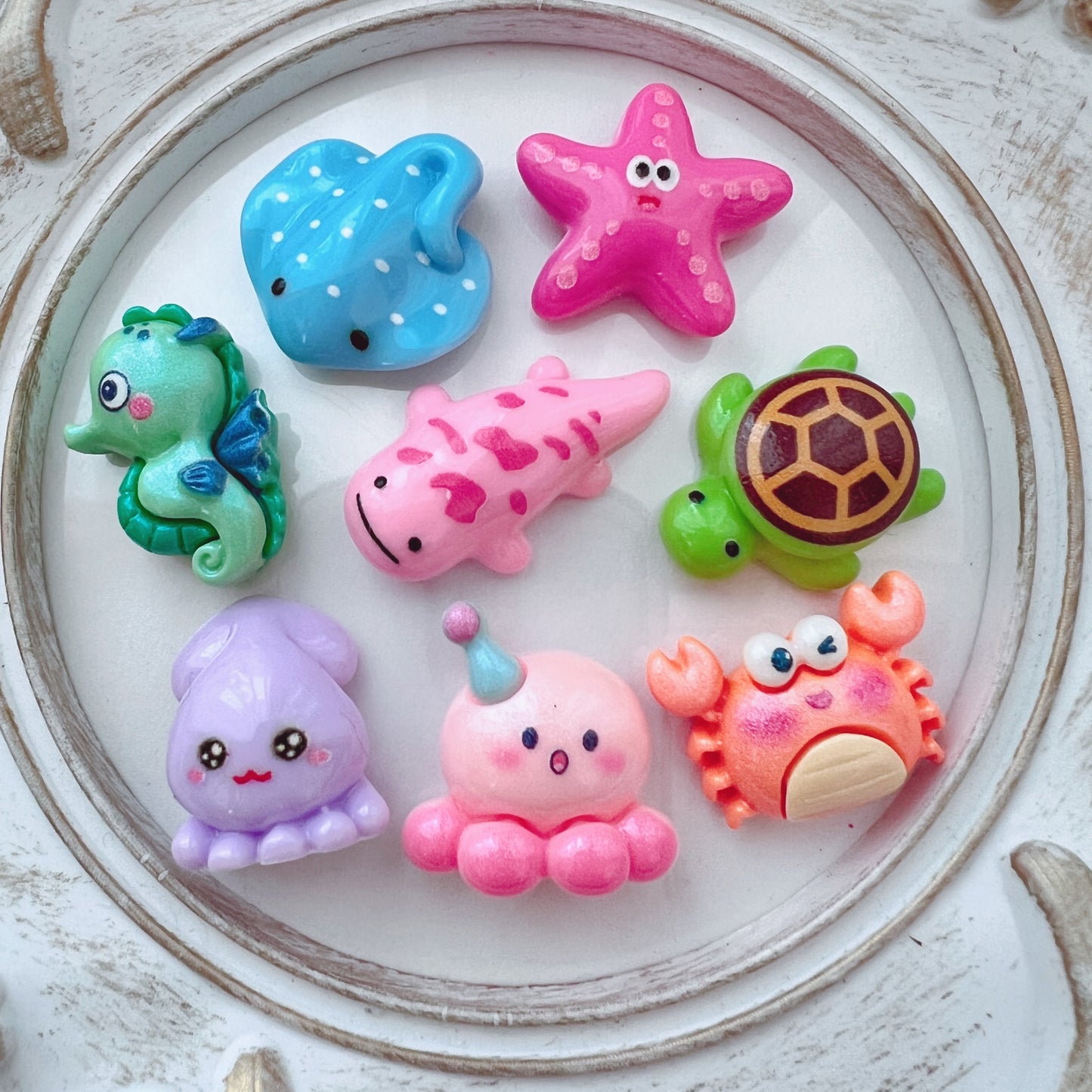 デコパーツ｜かわいい生き物 8個セット