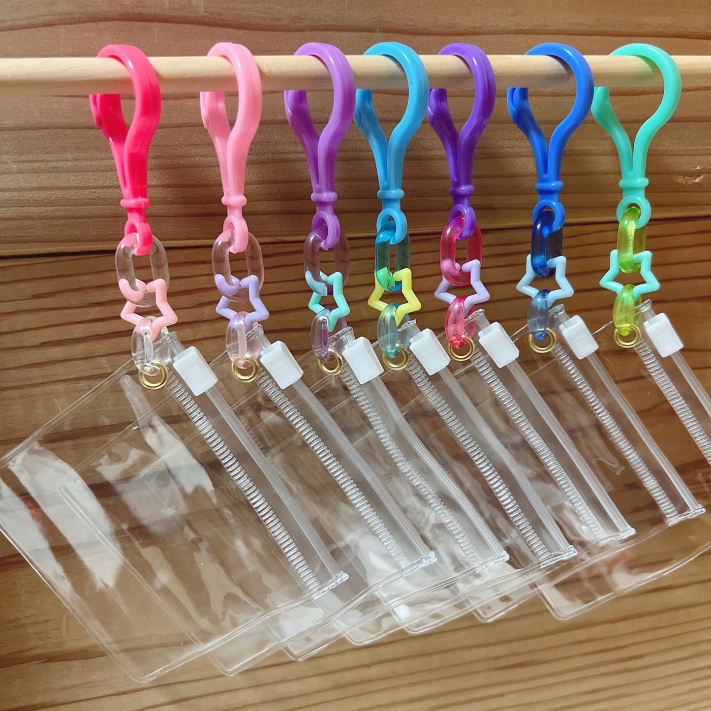 NO. 257 40個セット キャンディバッグキーホルダー 星 ハート 8×8cm