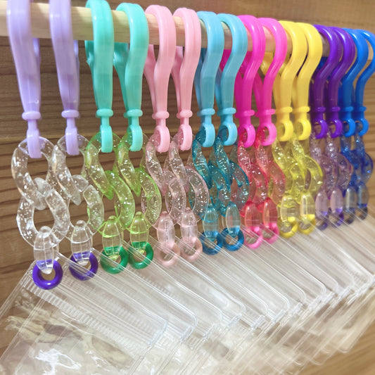 大容量ワークショップセット♡ キャンディバッグキーホルダー 袋サイズ5×7cm デコパーツ付き イベント お店 学校等  ③ラメ