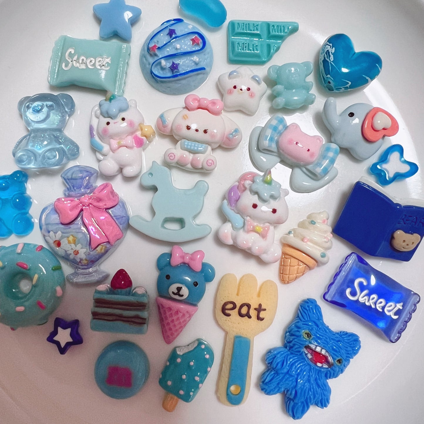 デコパーツ｜P-199 水色 青