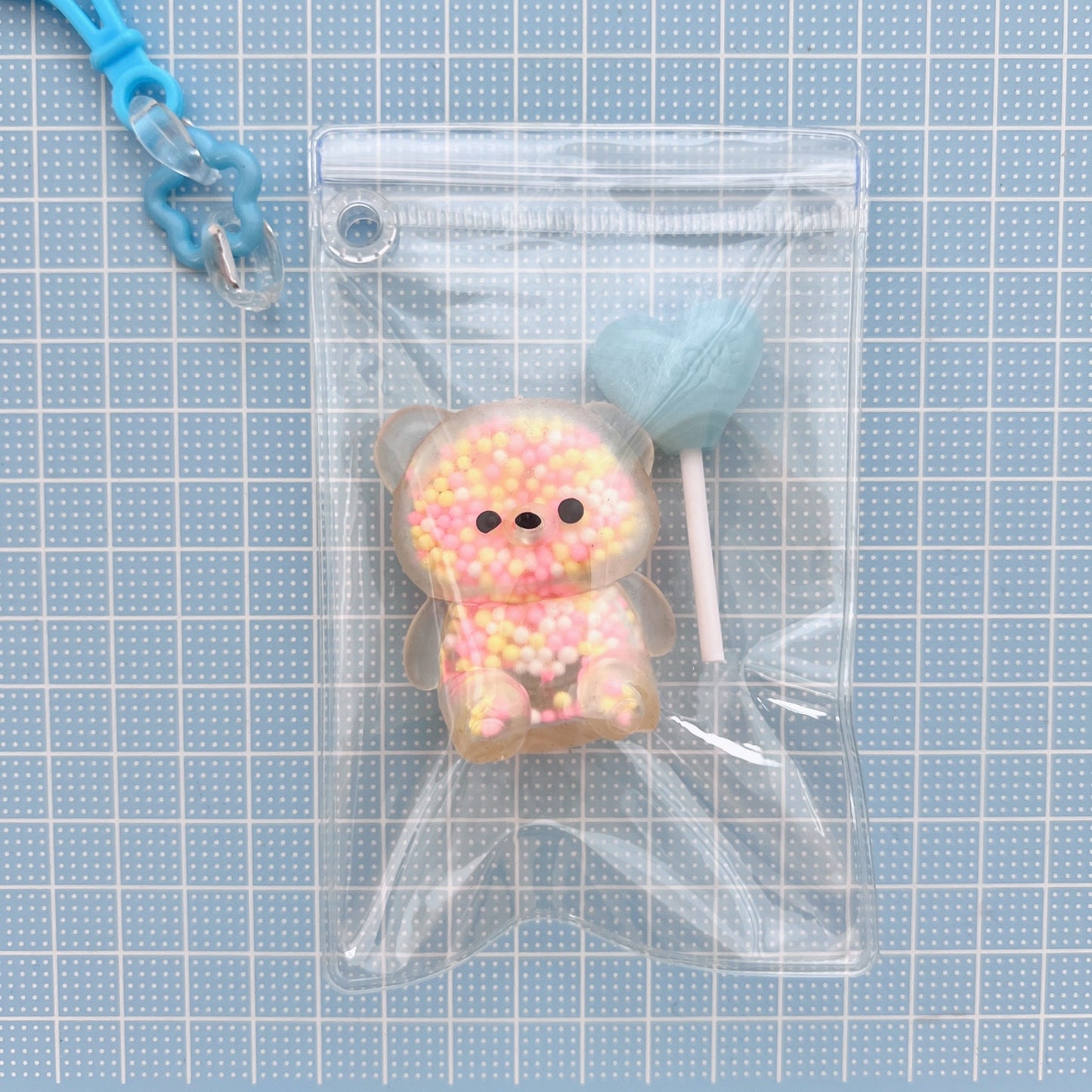 キャンディバッグ クリアハトメ付き 袋 8×12cm 20枚 キーホルダー 材料  クリアポーチ