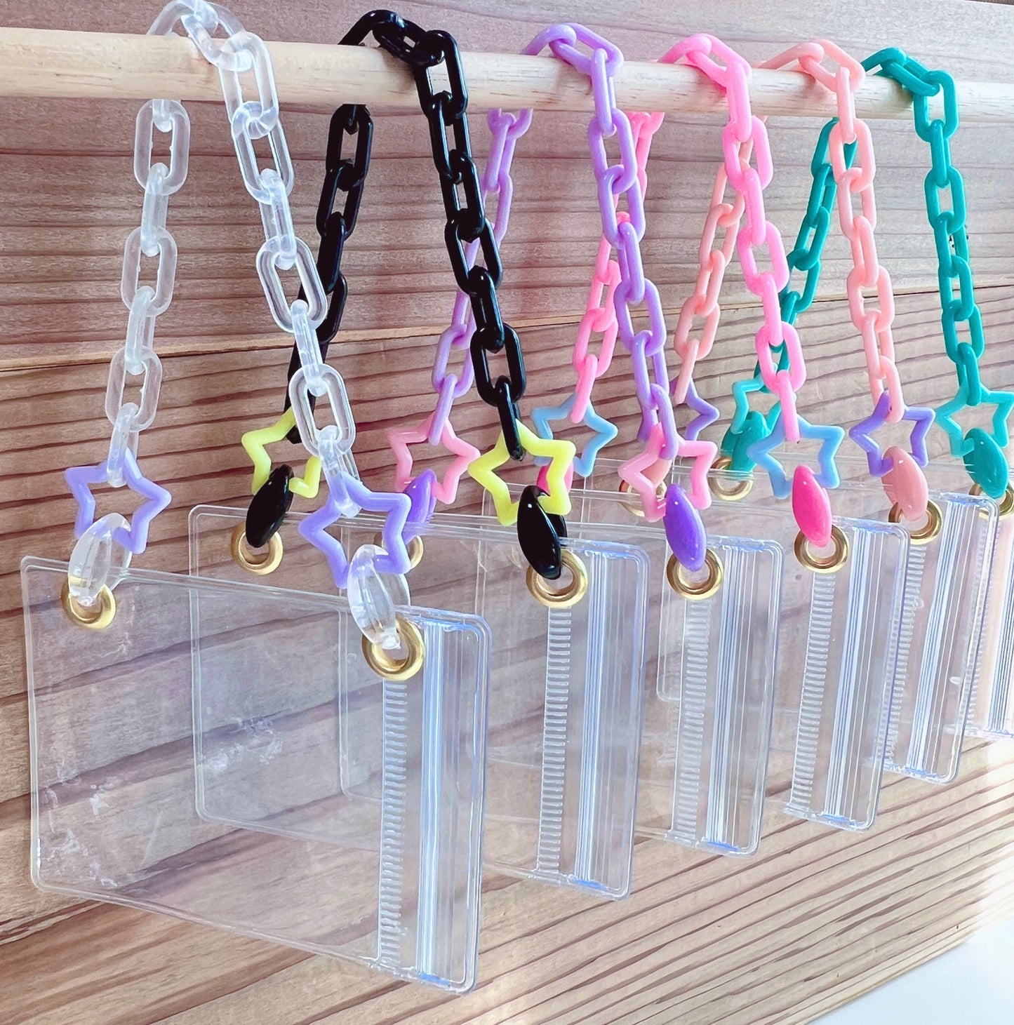 シャカシャカバッグキーホルダー  ⑭ キャンディバッグ パステルカラー ゆめかわ 星