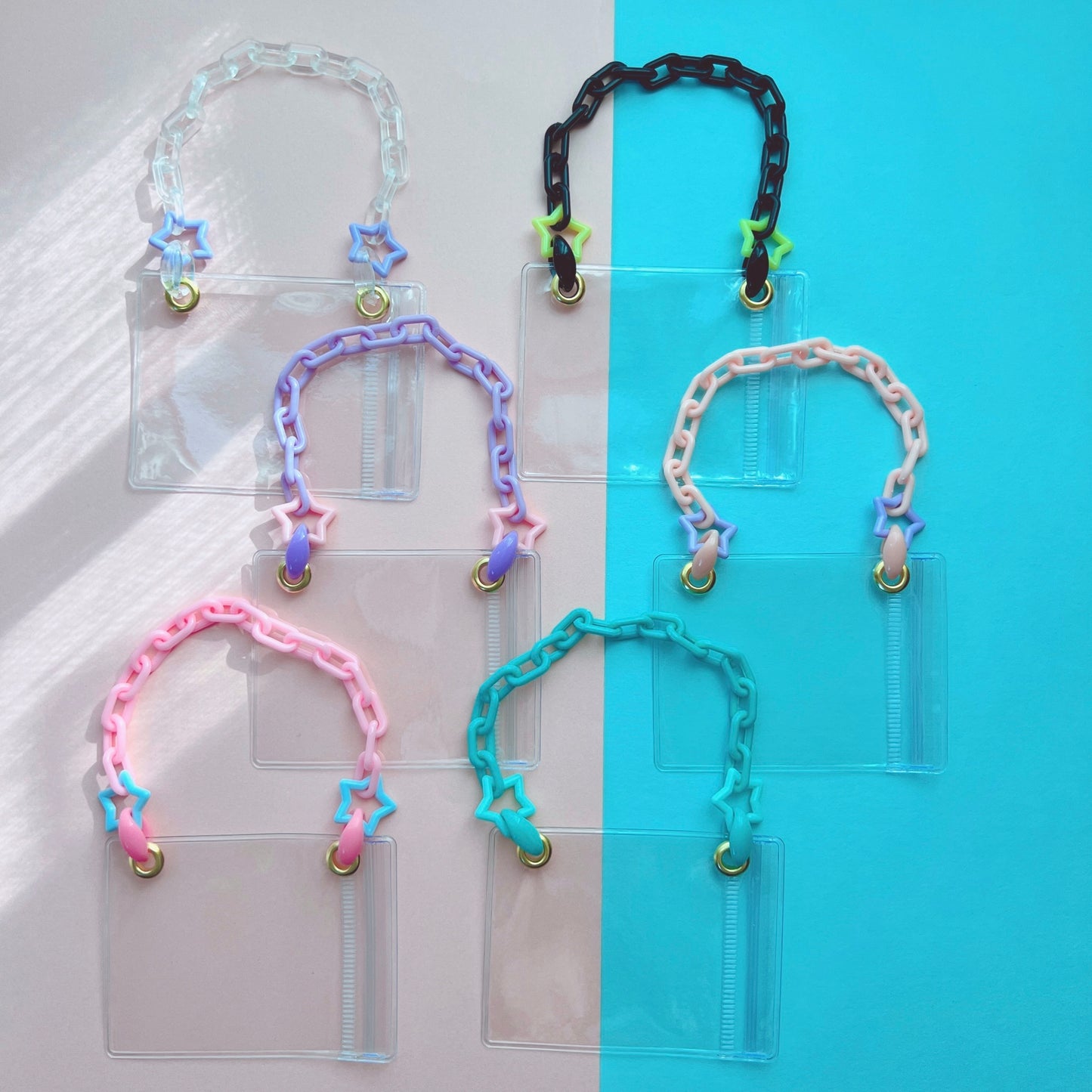 シャカシャカバッグキーホルダー  ⑭ キャンディバッグ パステルカラー ゆめかわ 星