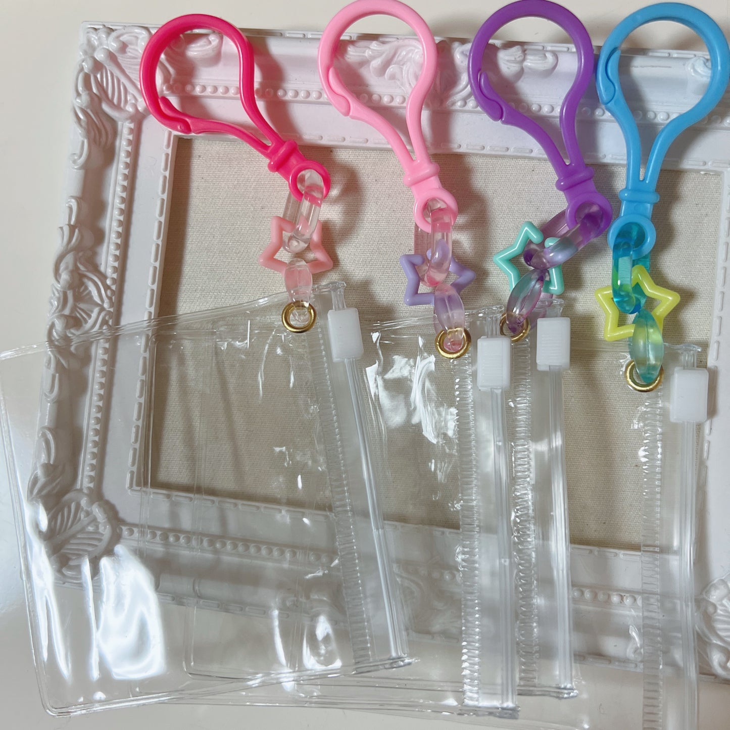 NO. 257 40個セット キャンディバッグキーホルダー 星 ハート 8×8cm