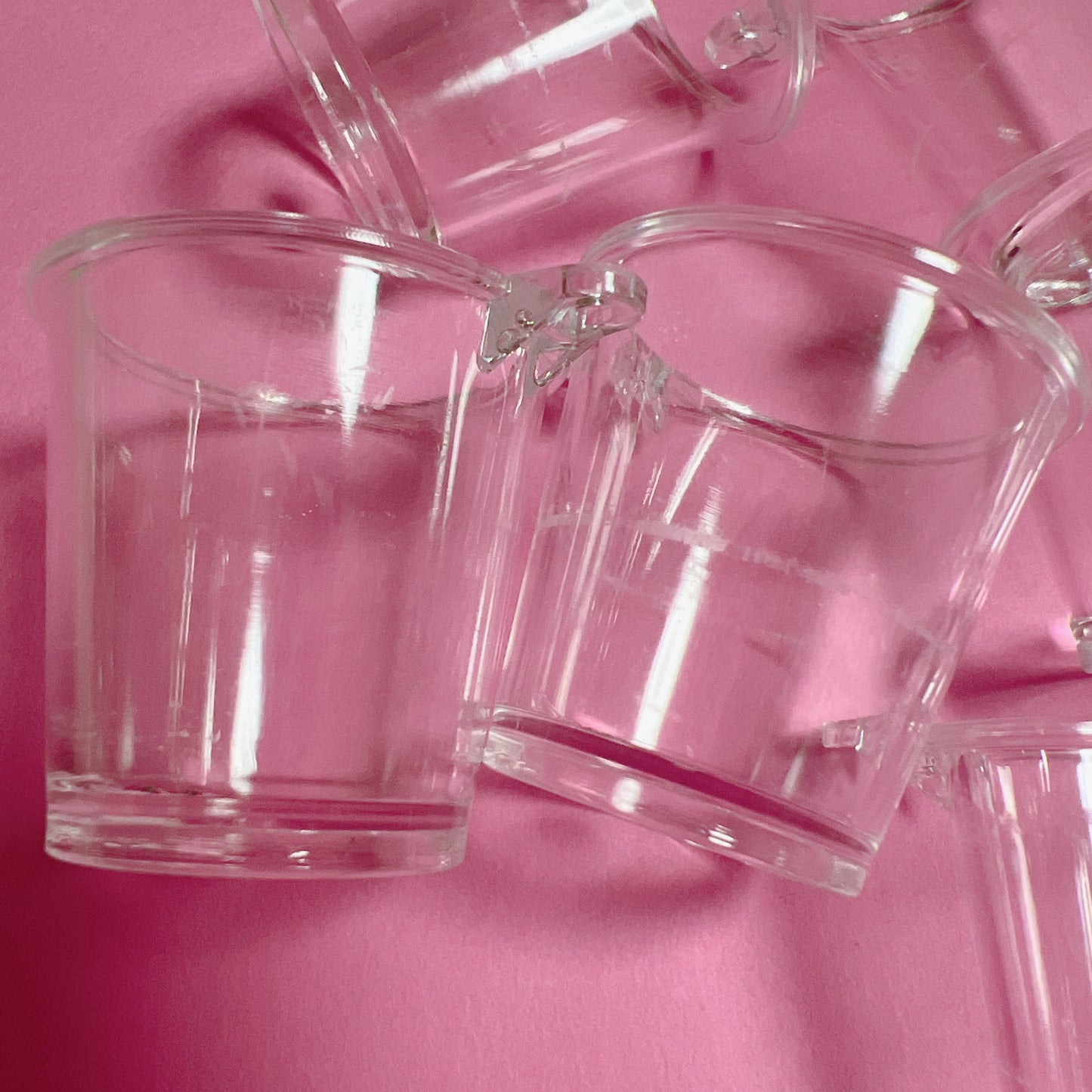 フック･チェーン付き♡ ストロー付きカップチャームキーホルダー 30個セット ワークショップにオススメ♪