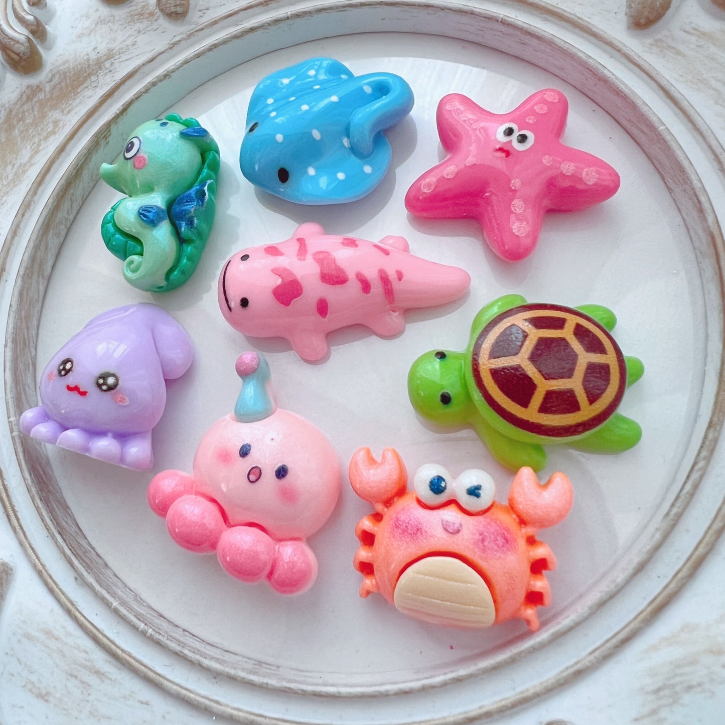 デコパーツ｜かわいい生き物 8個セット