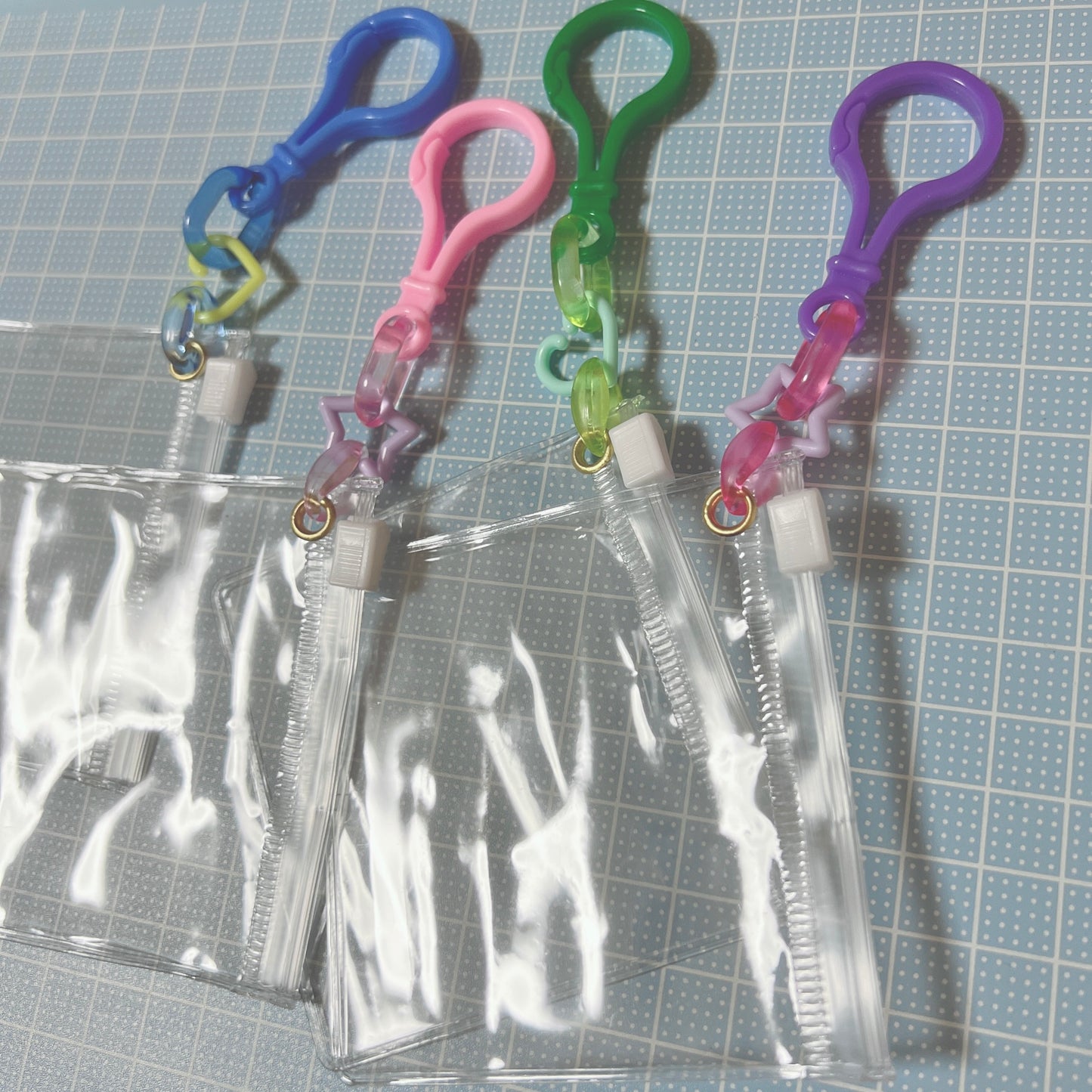 NO. 257 40個セット キャンディバッグキーホルダー 星 ハート 8×8cm