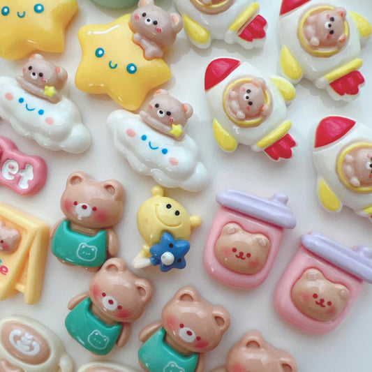 デコパーツ｜P-189 くまちゃんミックス お菓子 スイーツ