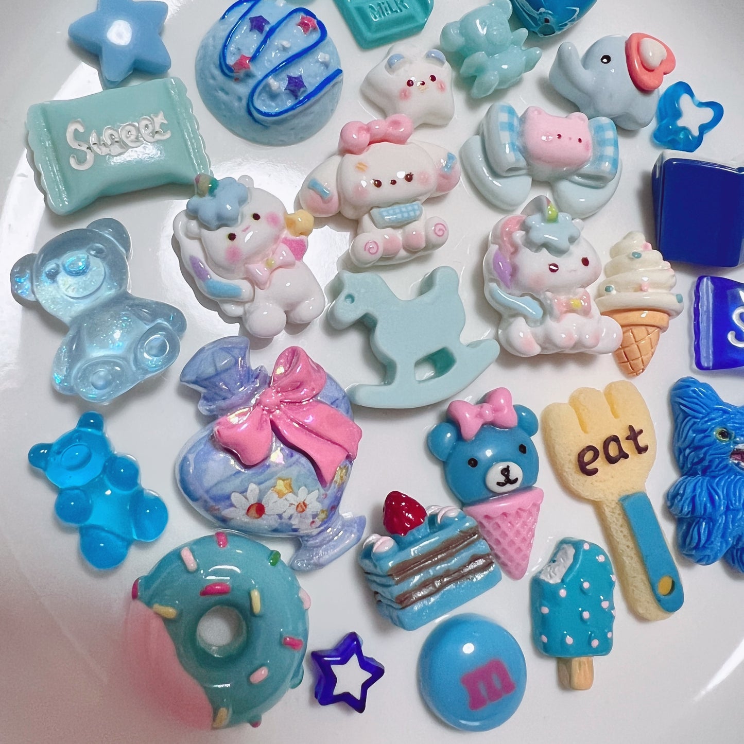 デコパーツ｜P-199 水色 青